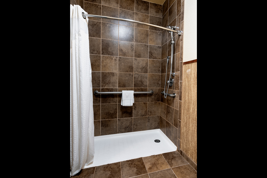 ADA Roll-in shower at Holiday Inn West Yellowstone