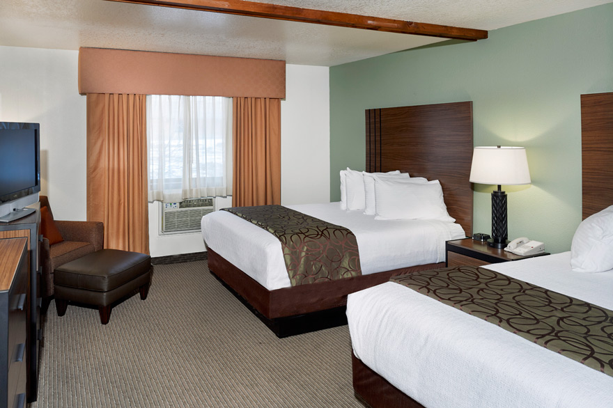Kitchenette Suite bedroom at The Ridgeline Hotel at Yellowstone