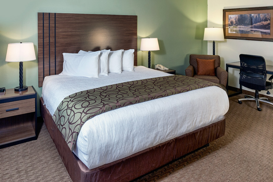 ADA Mountain View Room with 1 King Bed at The Ridgeline Hotel at Yellowstone