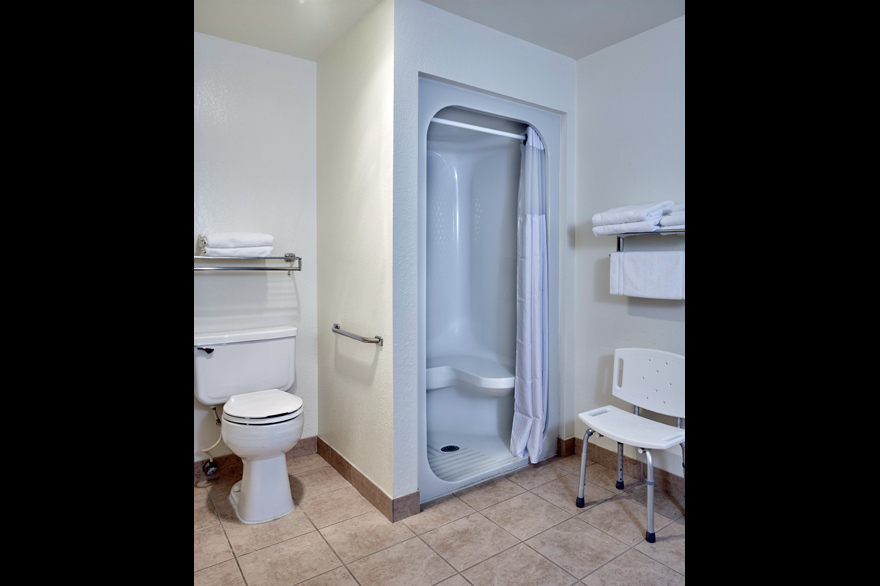 ADA Mountain View Room bathroom at The Ridgeline Hotel at Yellowstone