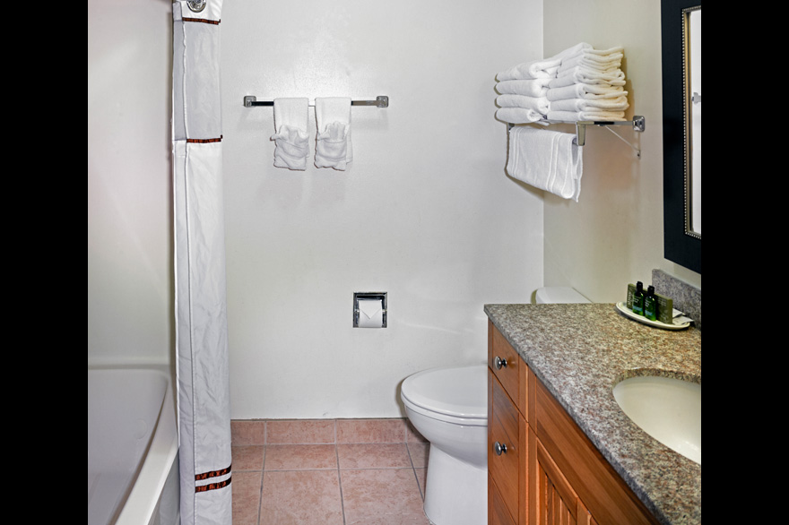 Mountain View Suite bathroom at The Ridgeline Hotel at Yellowstone