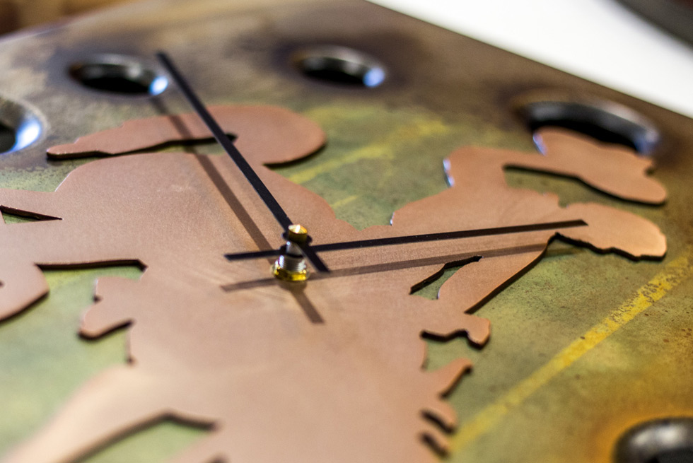 Cowboy clock available for purchase at Yellowstone General Stores