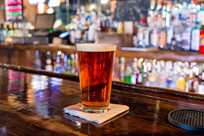 A delicious amber beer served at The Yellowstone Mine Restaurant