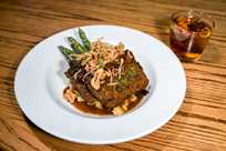 Mile High Meatloaf with Mushroom Jus, served at The Yellowstone Mine Restaurant in Gardiner, MT