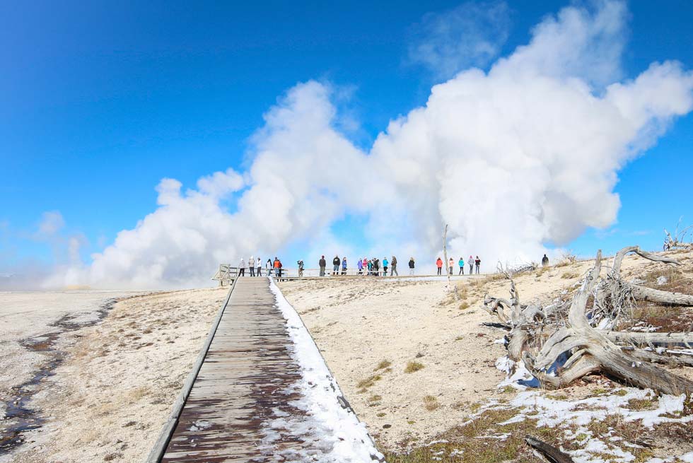 Geyser Basin in Yellowstone Park