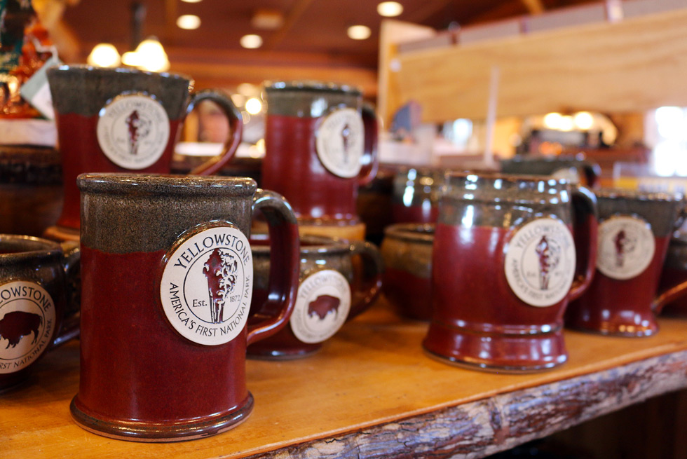 Yellowstone mugs at Yellowstone General Stores
